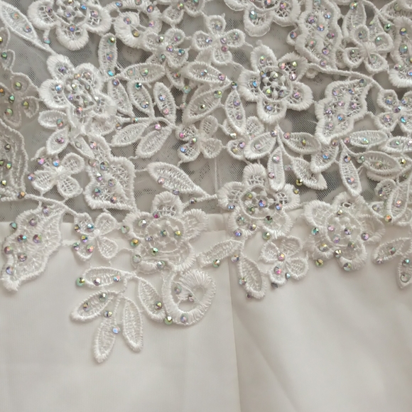 White Lace Wedding Gown - Picture 5 of 9